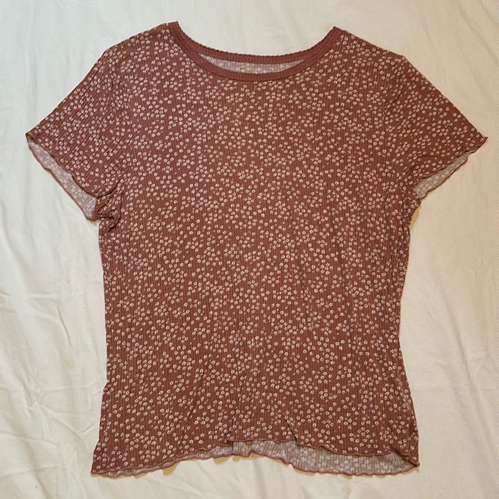 XXL SO floral baby tee in pink